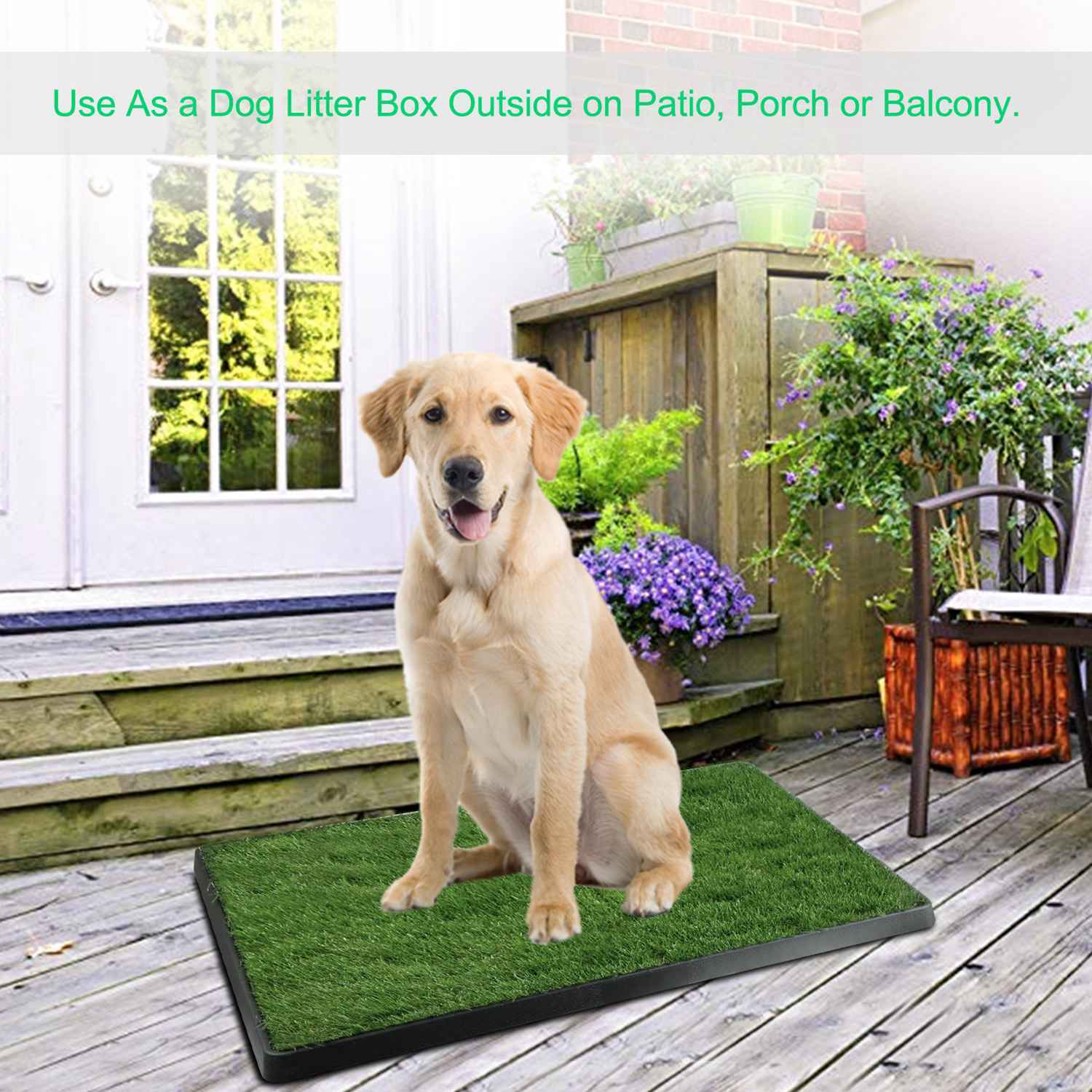 Dog Potty Training Grass Pad - Indoor/Outdoor Pet Toilet Mat