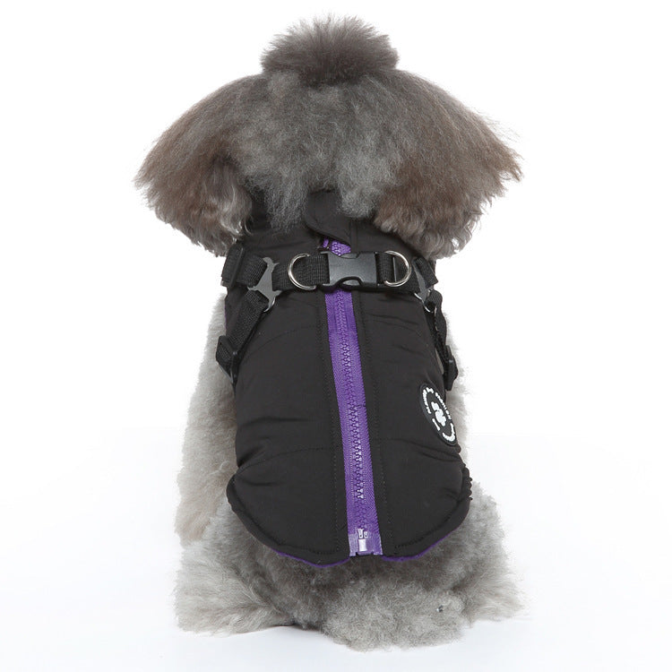 Premium Chest Strap Jacket Cotton-Padded Pet Coat