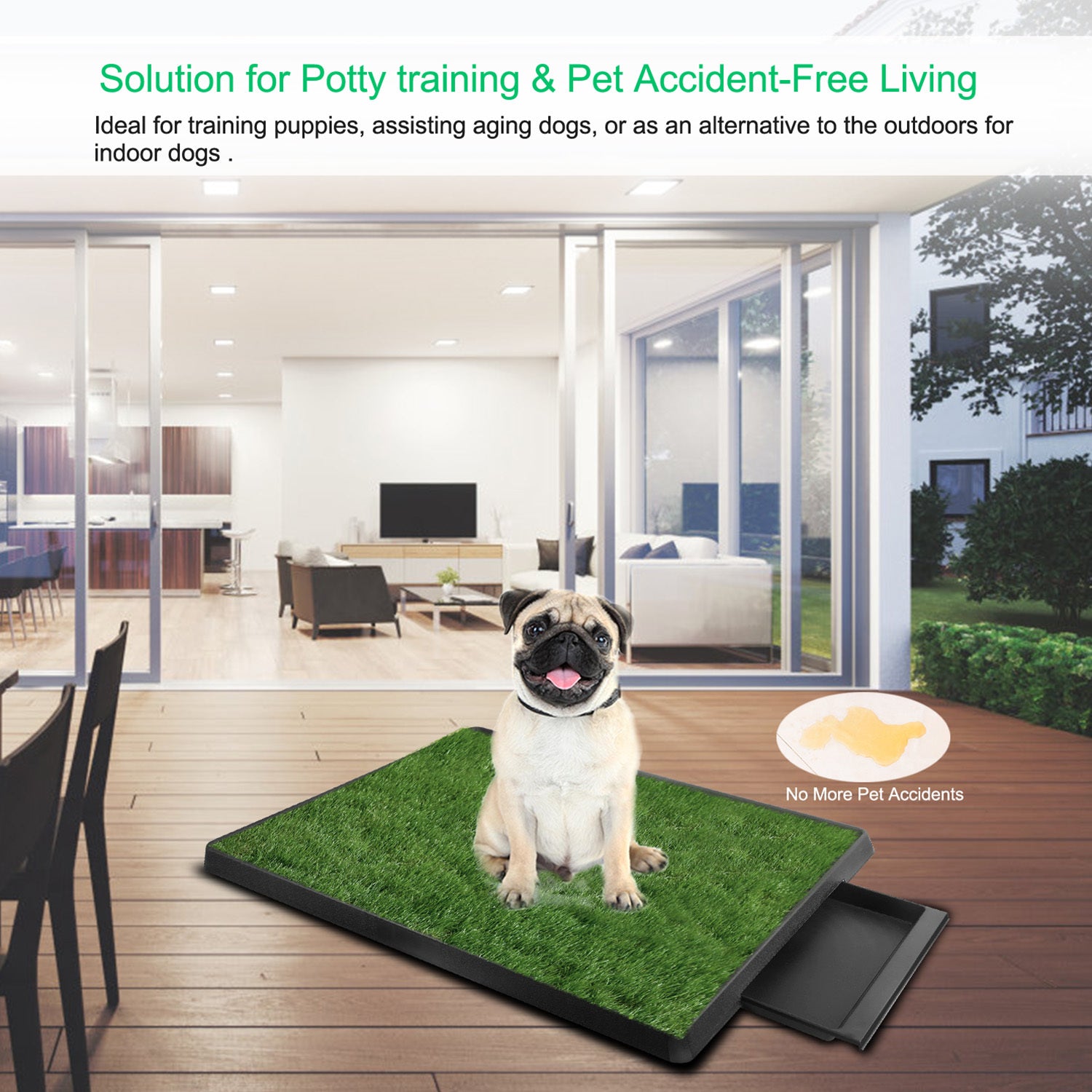 Dog Potty Training Grass Pad - Indoor/Outdoor Pet Toilet Mat