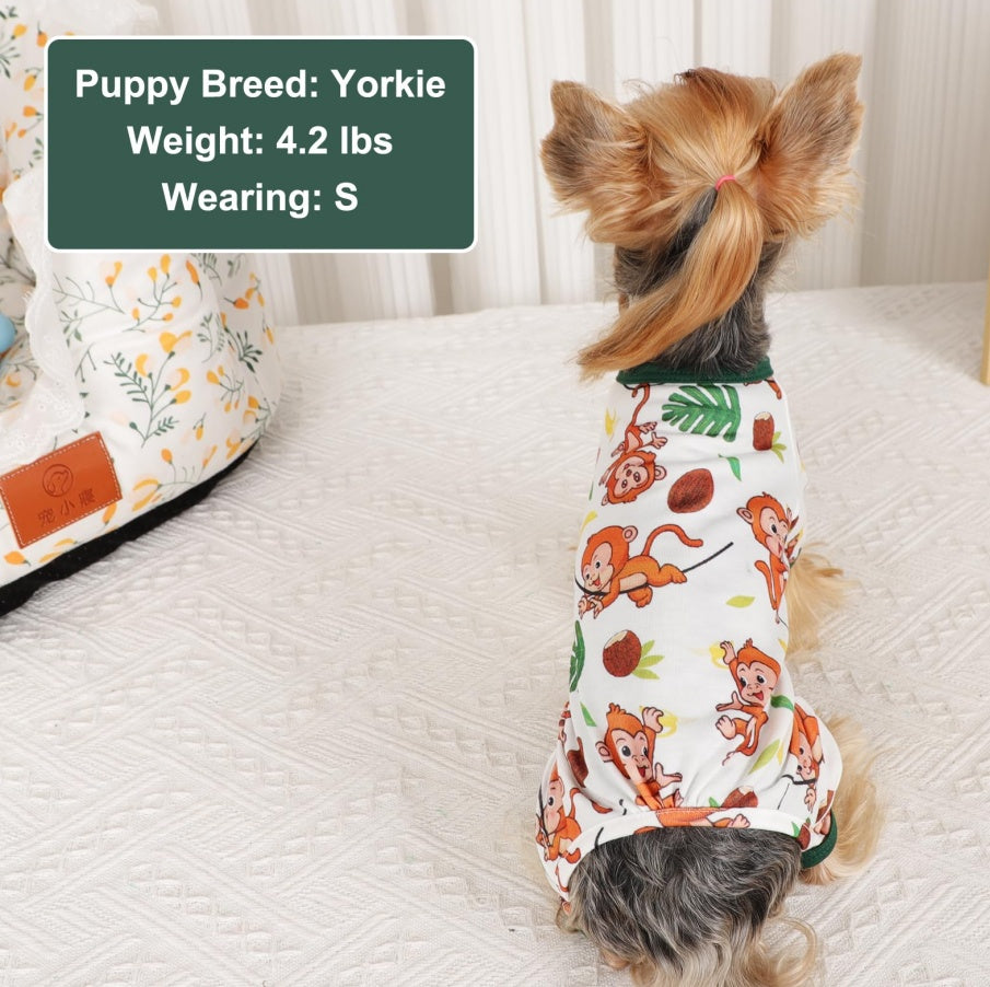 Dog Pajamas - Soft Stretchy Onesie for Small Dogs