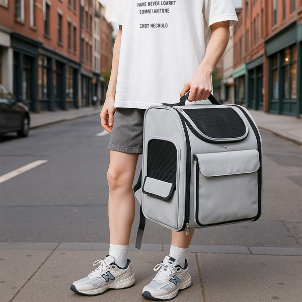 Expandable Pet Carrier Backpack for Small Dogs & Cats