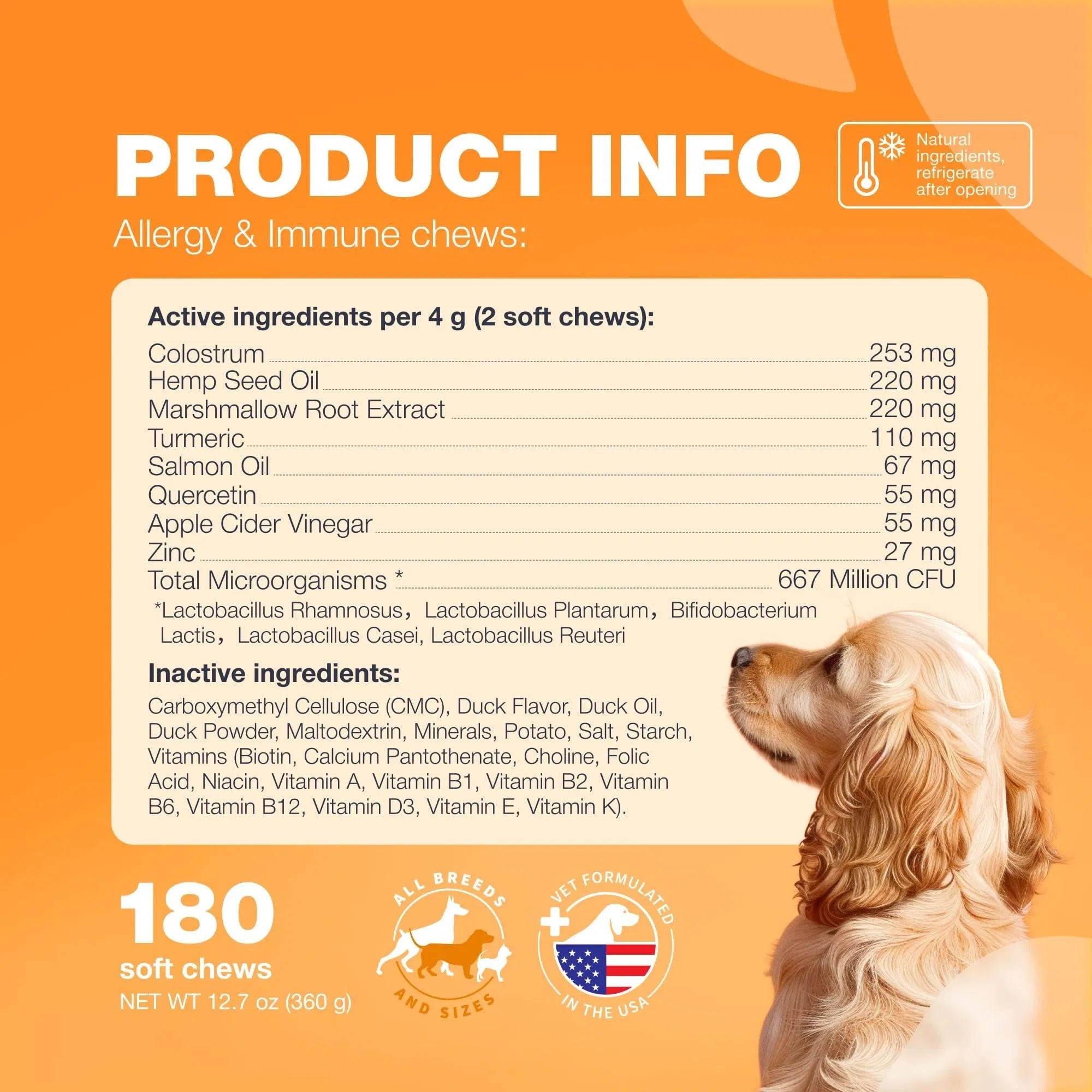 Dog Allergy Relief Chews - Itch & Skin Support with Salmon Oil