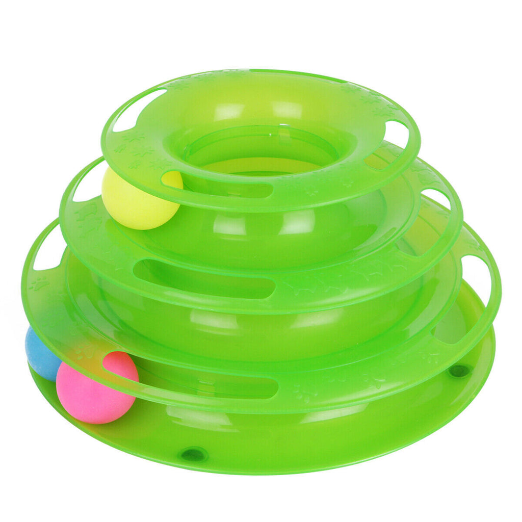 3-Tier Interactive Cat Ball Tower Toy