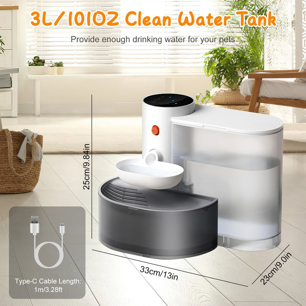 Smart Pet Water Fountain - 3L Automatic Dispenser