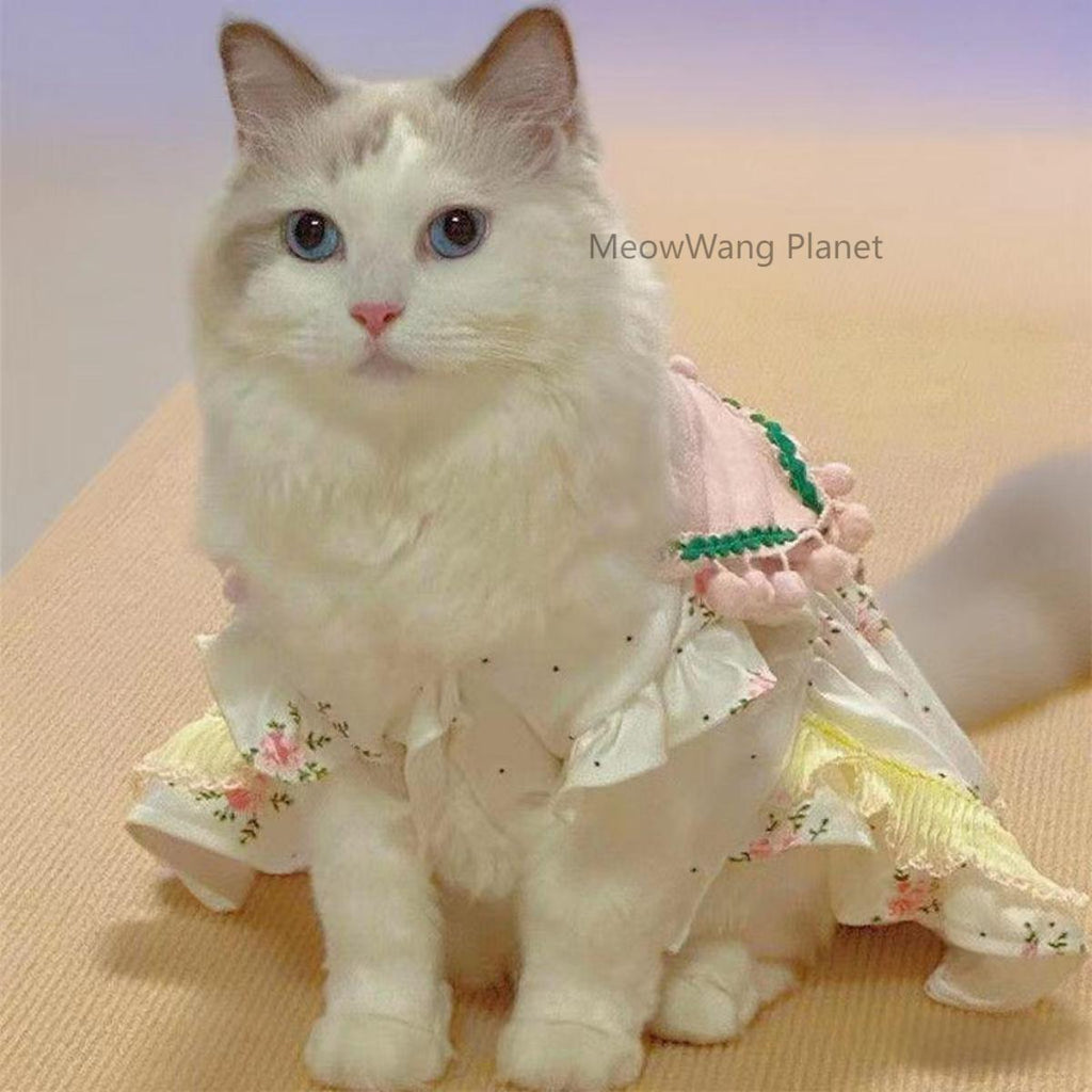 Handcrafted Double Layer Princess Dress for Small Dogs & Cats