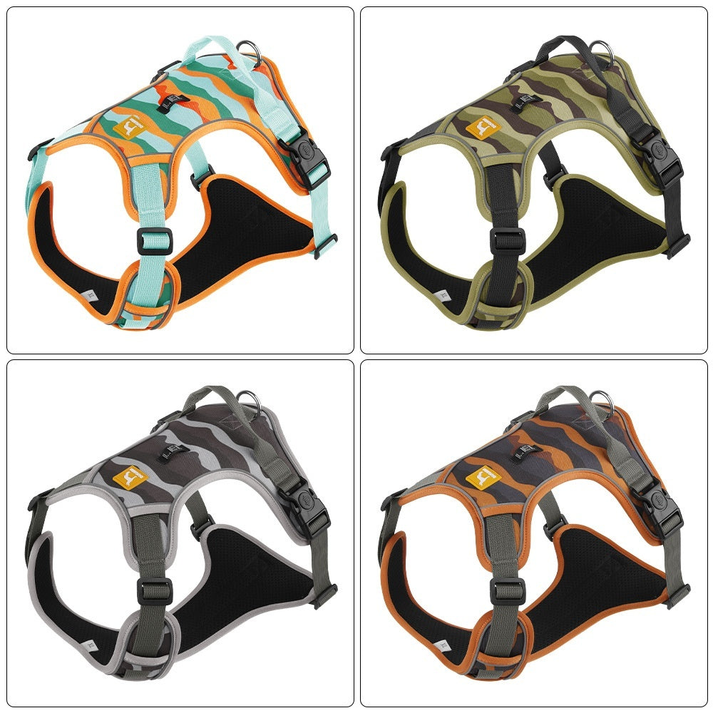 Reflective Dog Harness Leash - Safety Chest & Back Commuter Lead