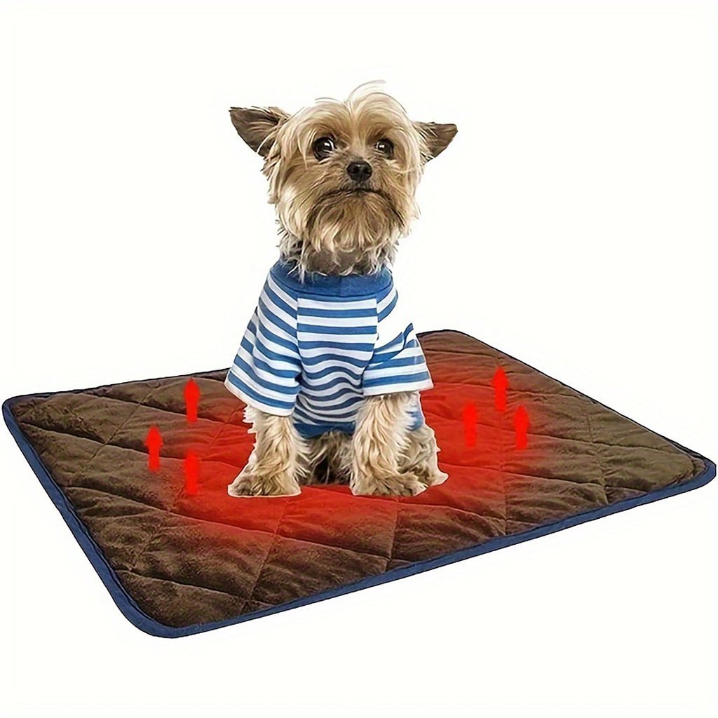 Self-Heating Pet Bed Mat - Non-Slip Thermal Pad for Dogs & Cats