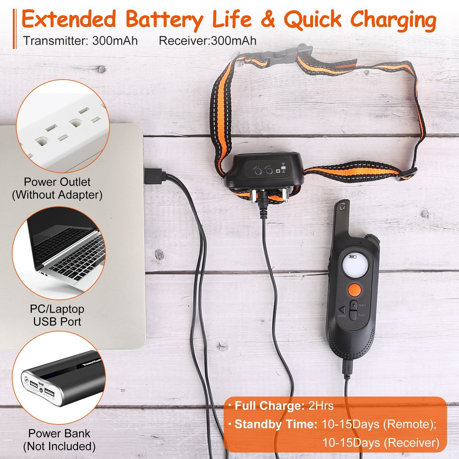 Waterproof Dog Training Collar - 984ft Range with Beep, Vibration & Shock Modes