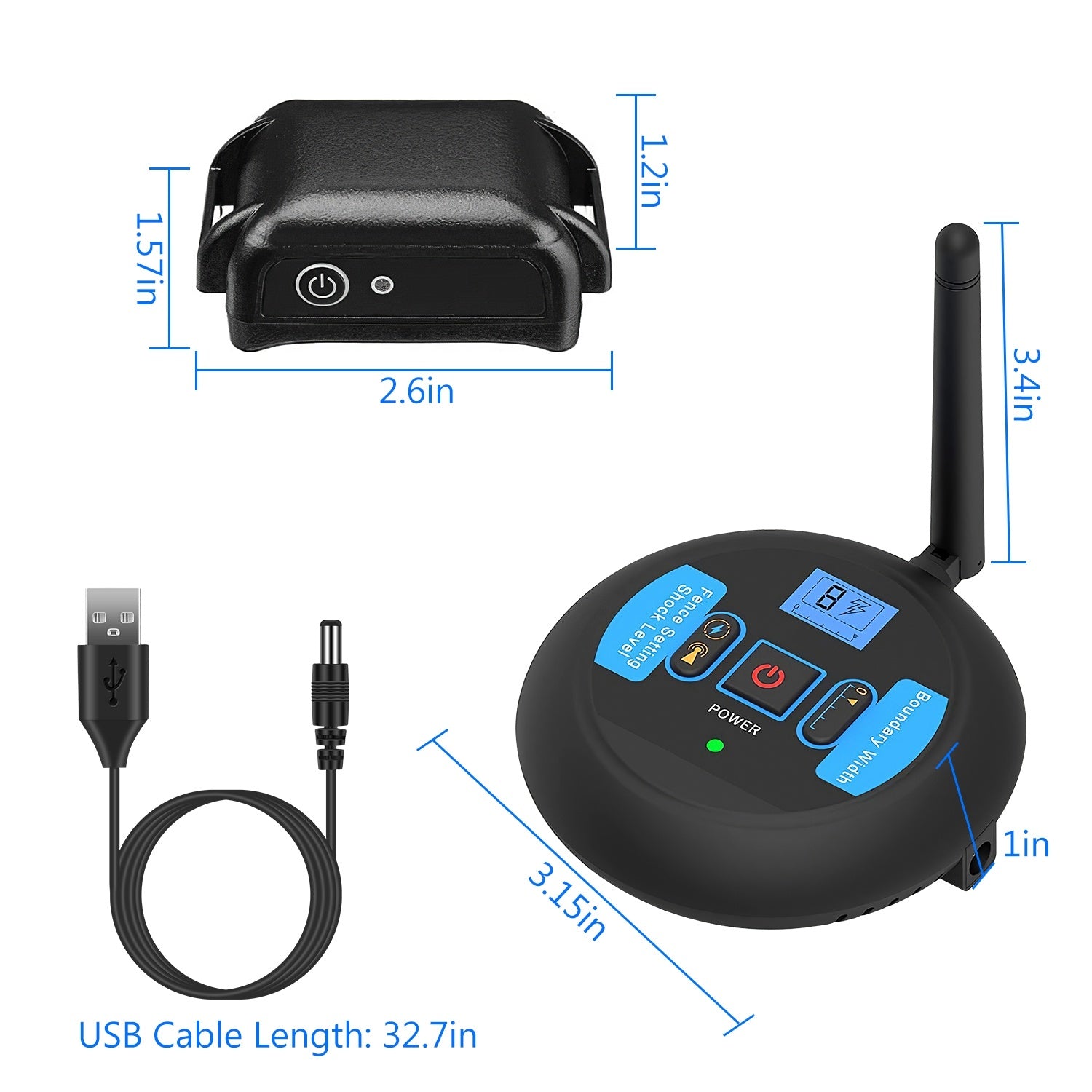 Wireless Electric Dog Fence - Boundary Training System for Small, Medium & Large Dogs