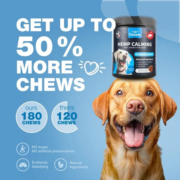 Hemp Calming Chews for Dogs – Natural Anxiety Relief Treats