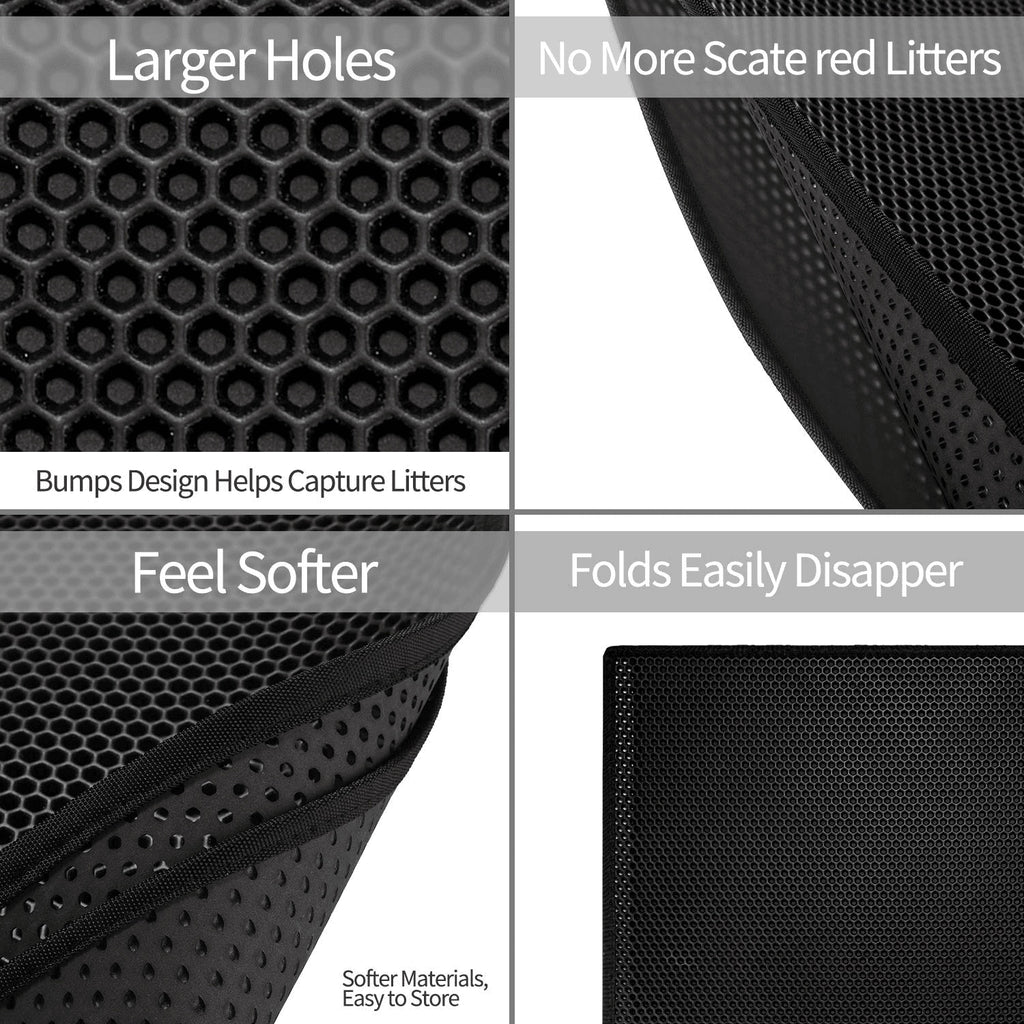 Double Layer Cat Litter Mat - Honeycomb Trapping Design