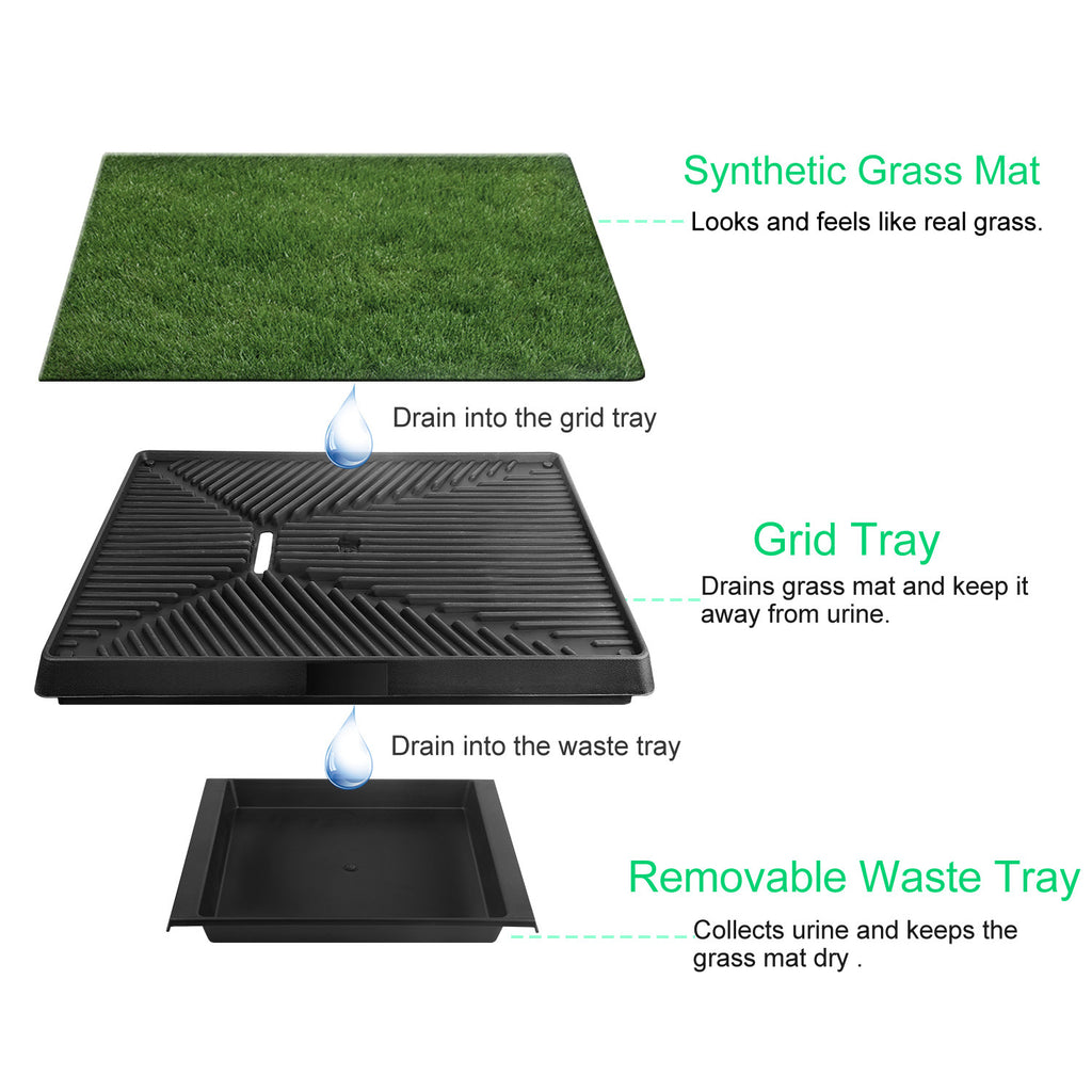 Dog Potty Training Grass Pad - Indoor/Outdoor Pet Toilet Mat