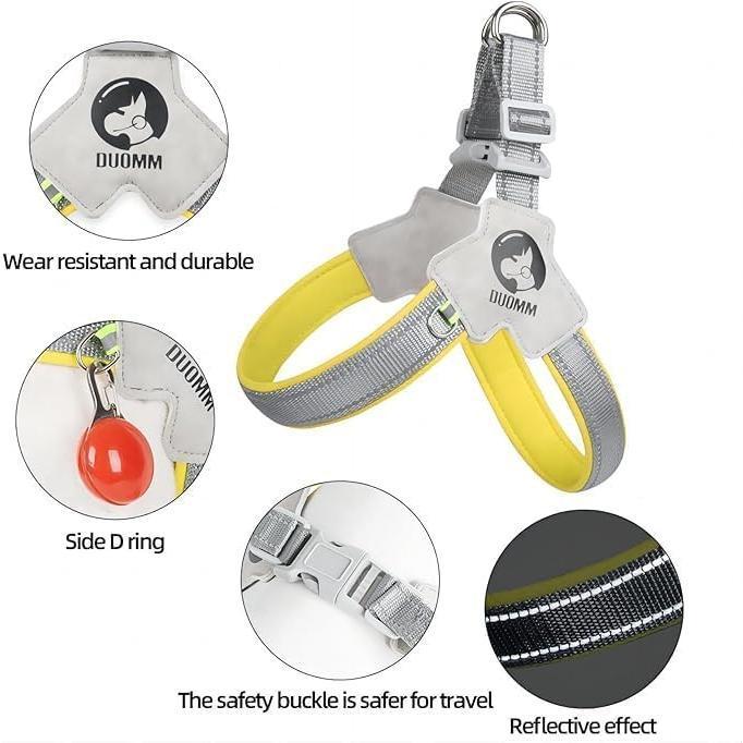 Adjustable Pet Harness with Leash Set - No-Pull Reflective Dog Harness