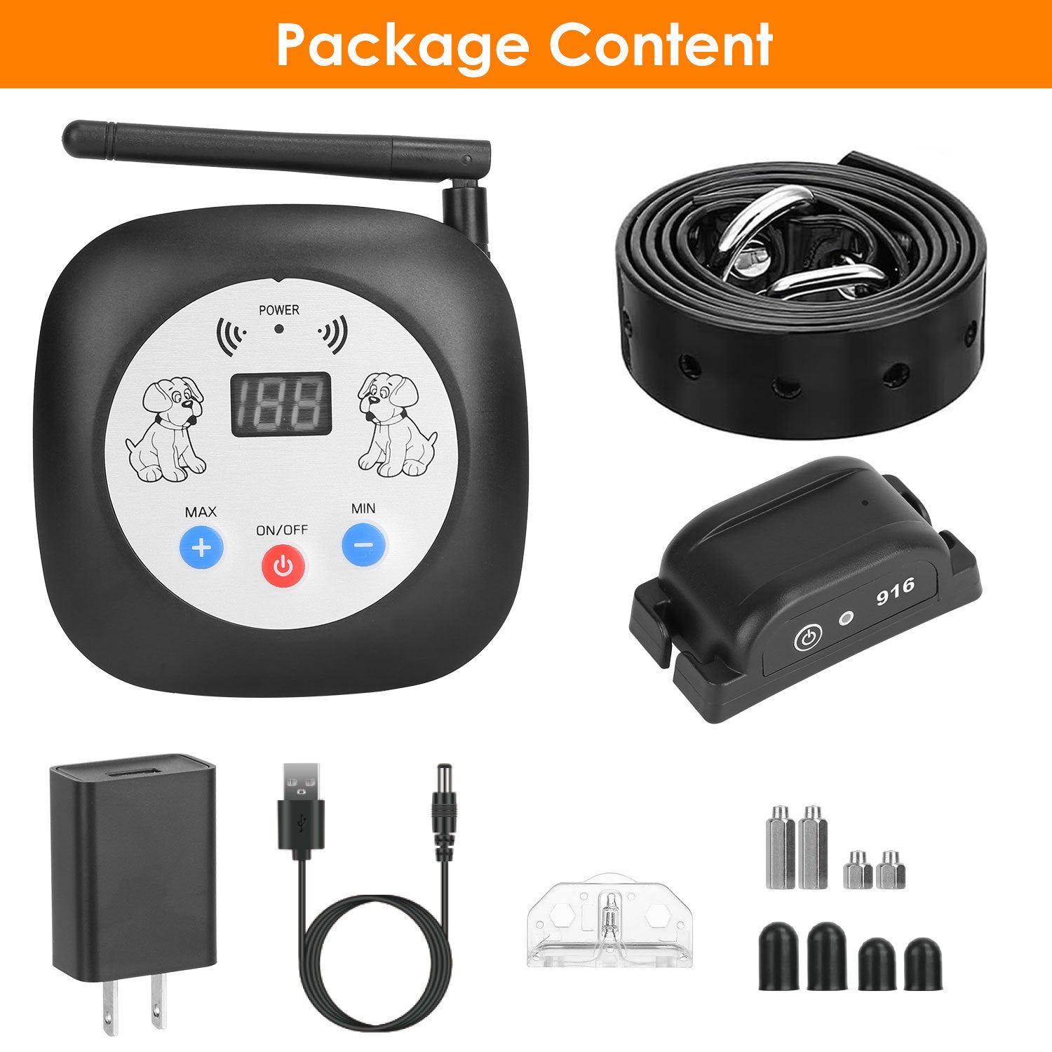 Electric Wireless Dog Fence System with GPS - 328FT Range