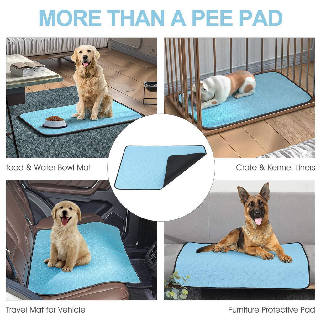 Washable Dog Training Pads - Waterproof Non-Slip Mat (2 Pack, 34.5" x 23")