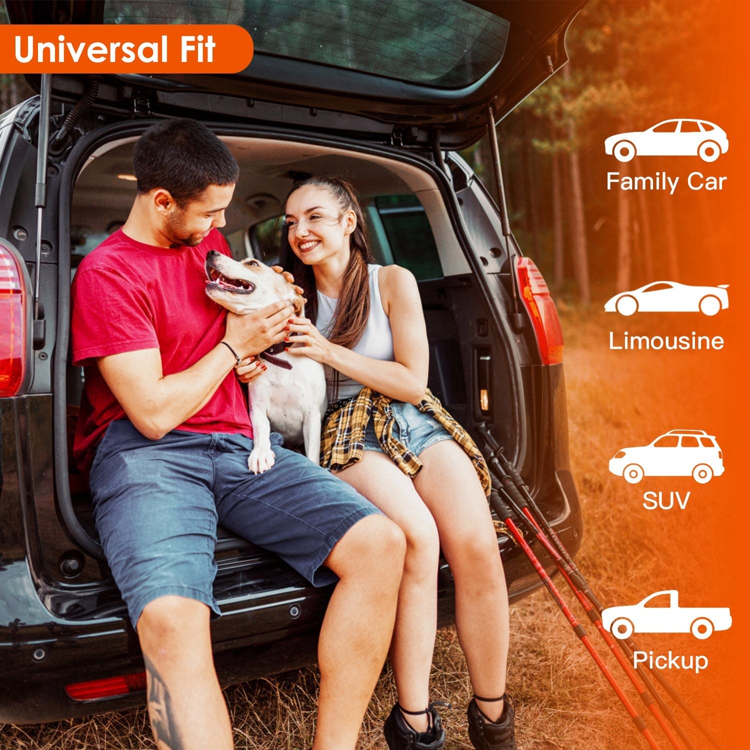 Waterproof Dog Car Seat Cover with Safety Belt