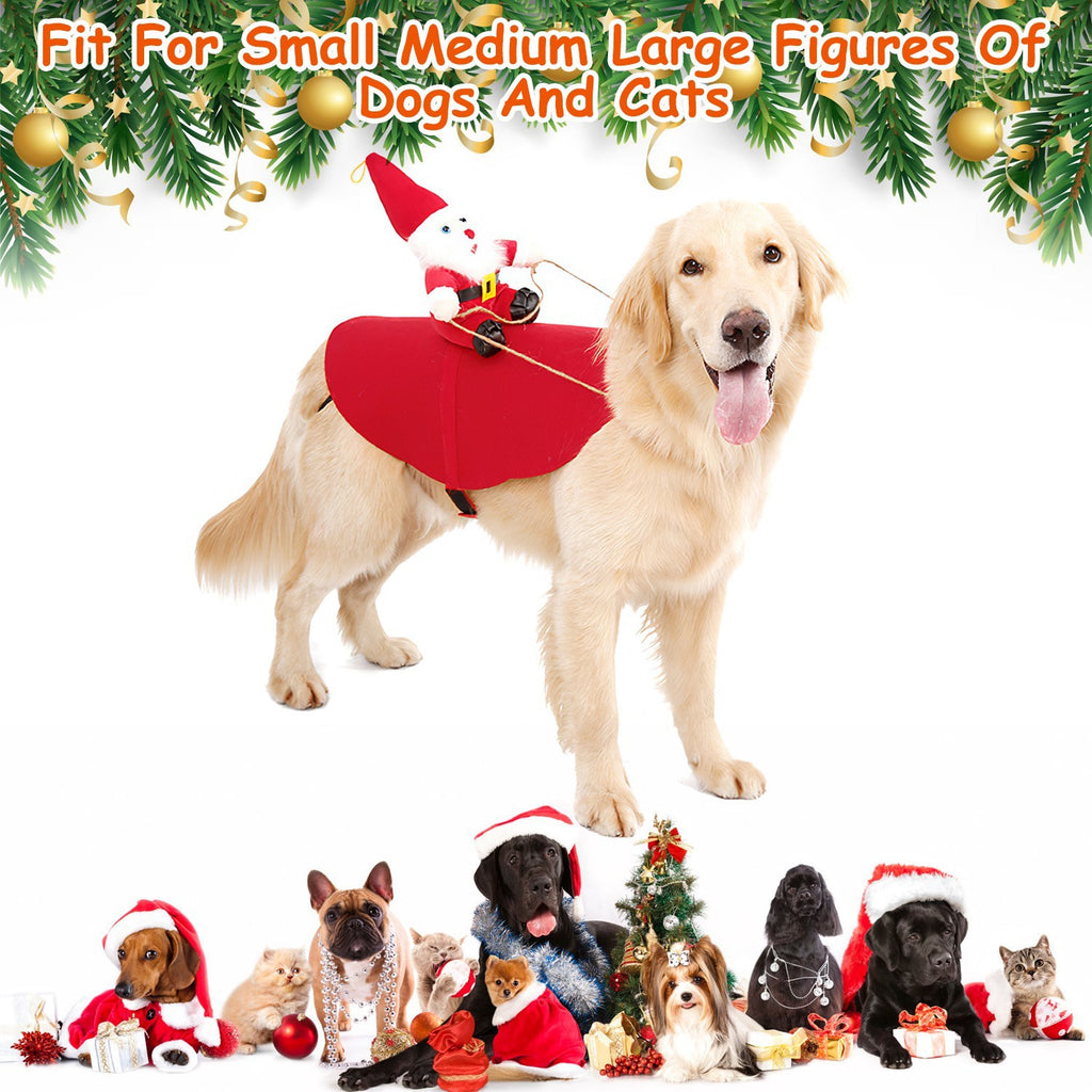 Pet Christmas Santa Costume - Red Winter Coat for Dogs & Cats