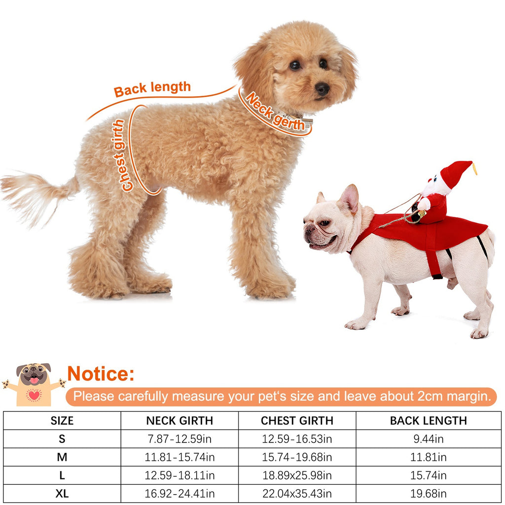 Pet Christmas Santa Costume - Red Winter Coat for Dogs & Cats
