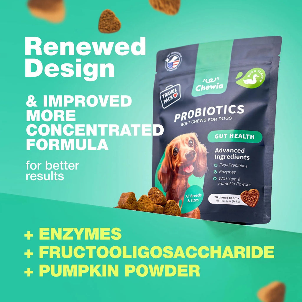 Probiotics for Dogs – Gut Health, Immunity & Allergy Support (180 Chews)