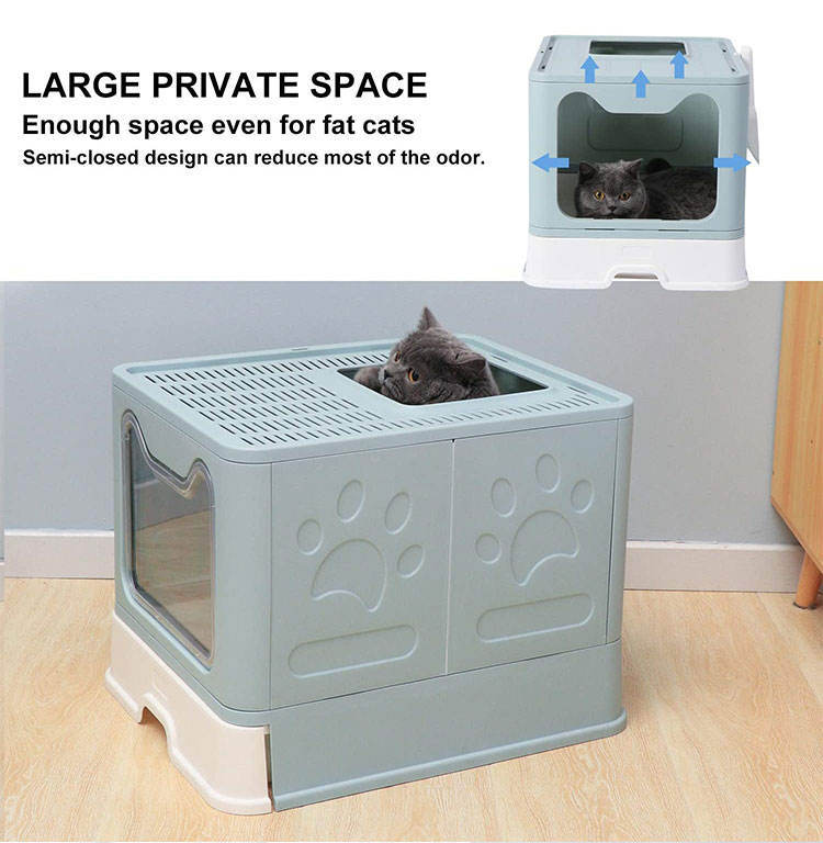Extra Large Enclosed Cat Litter Box with Front Entry - Perfect for Big Cats