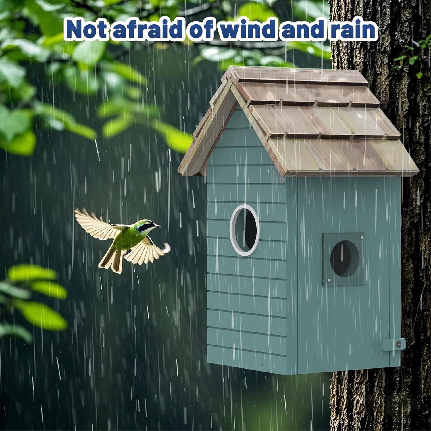 Smart Bird House with AI Camera - 3MP HD Bird Feeder with Species Identification