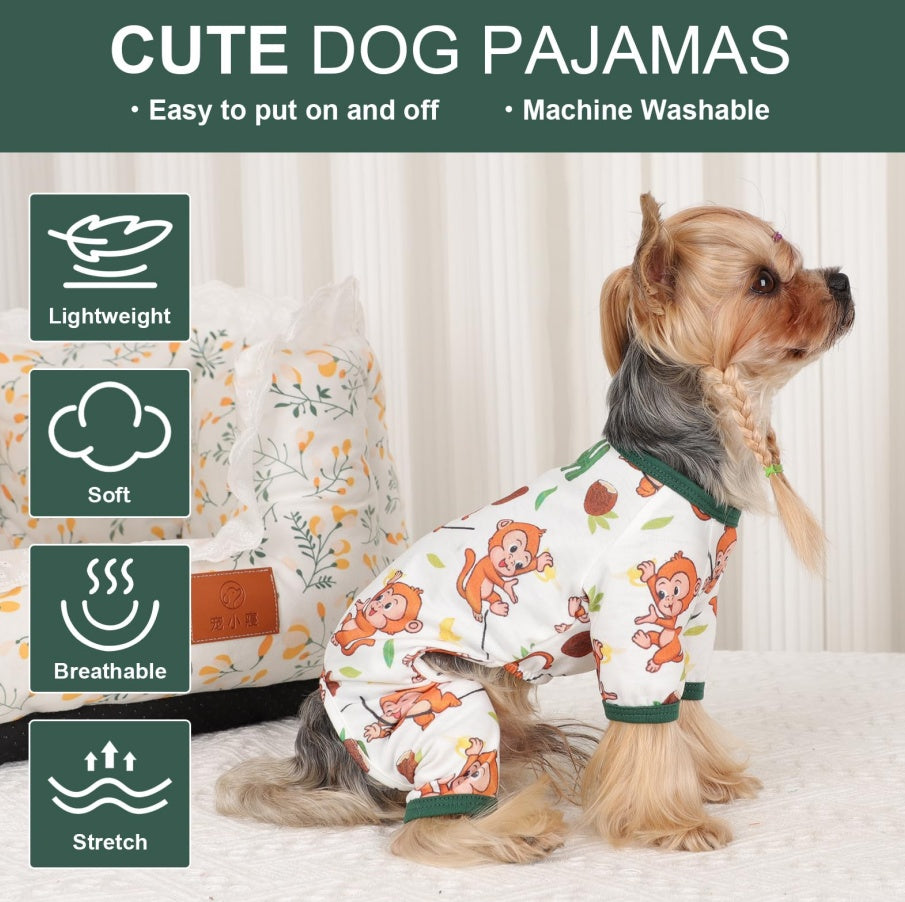 Dog Pajamas - Soft Stretchy Onesie for Small Dogs