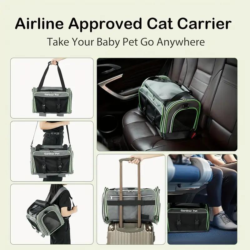 Expandable Pet Carrier with Wheels - Portable Travel Carrier for Cats and Small Dogs