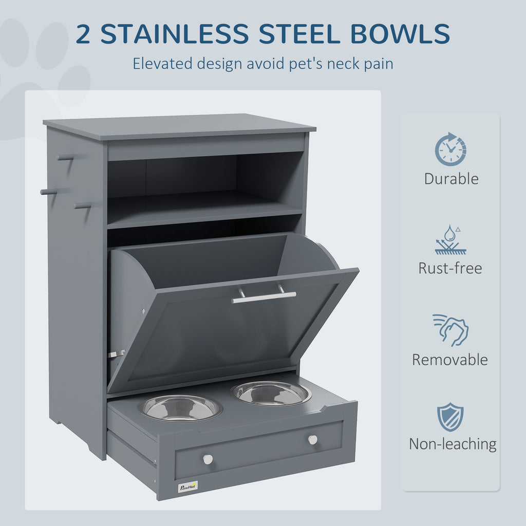 Premium Pet Feeder Station with Storage Locker