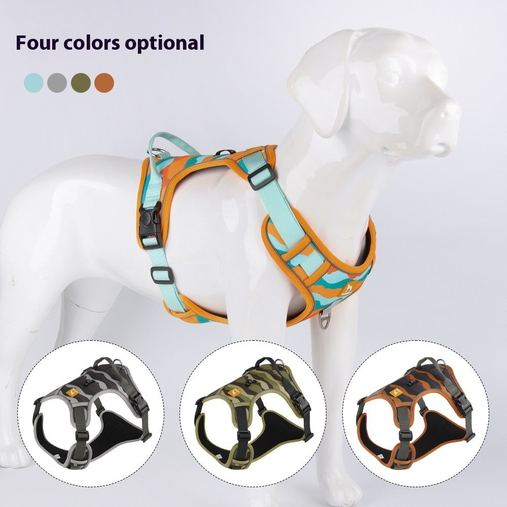 Reflective Dog Harness Leash - Safety Chest & Back Commuter Lead