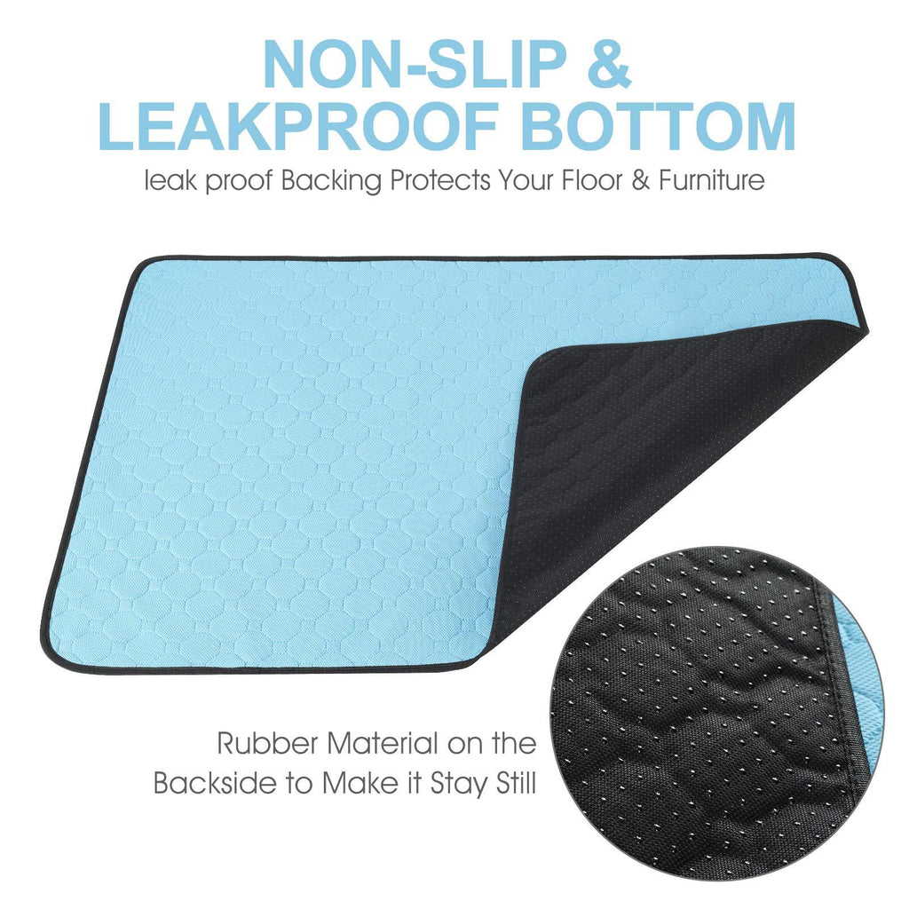 Washable Dog Training Pads - Waterproof Non-Slip Mat (2 Pack, 34.5" x 23")