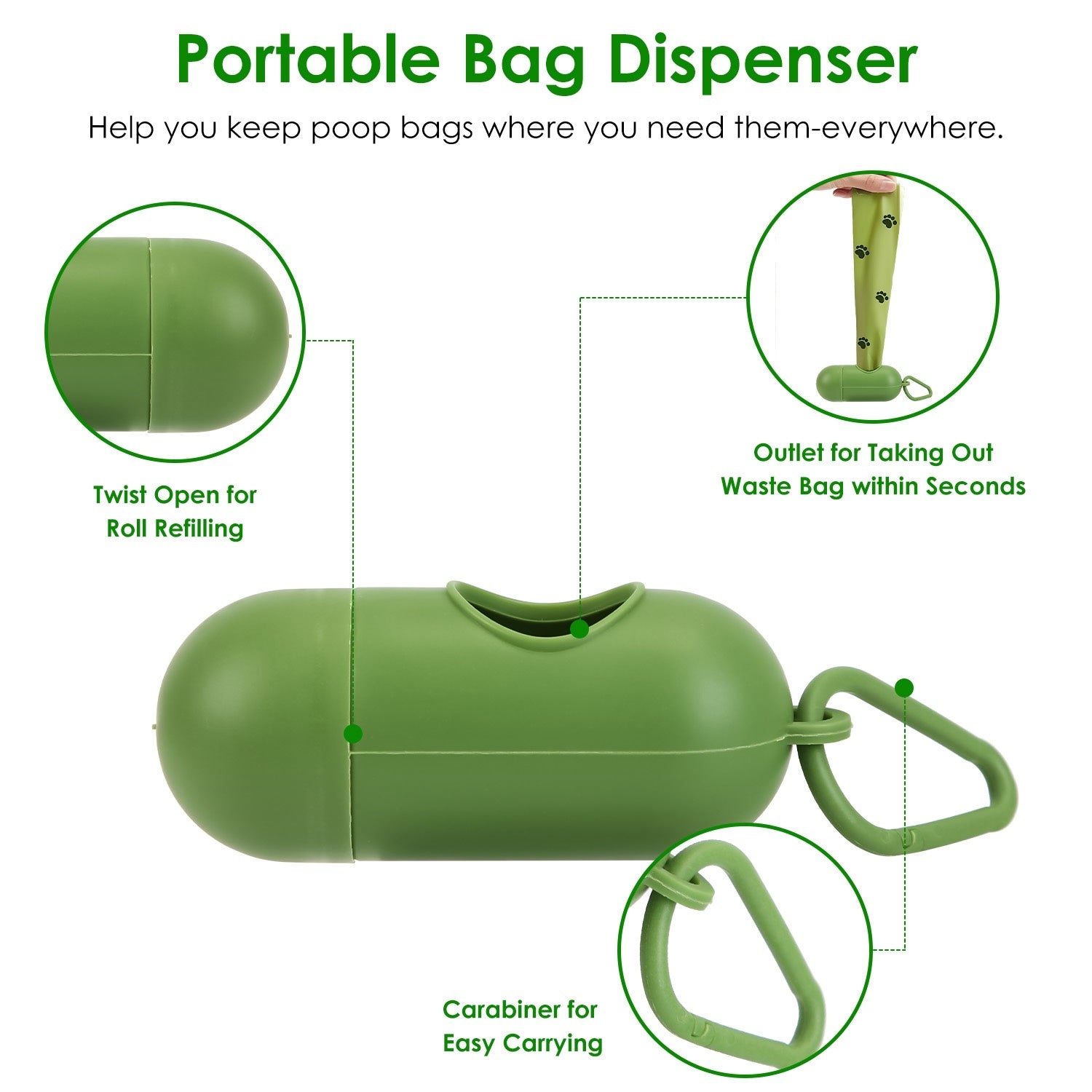 Premium Dog Pooper Scooper Kit with Long Handle & Waste Bags