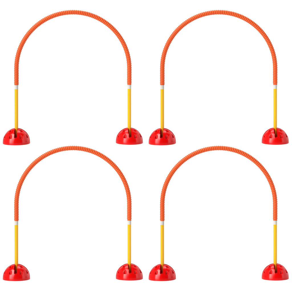 Dog Agility Doors Set - 4 Piece Adjustable Width Training Kit, Orange