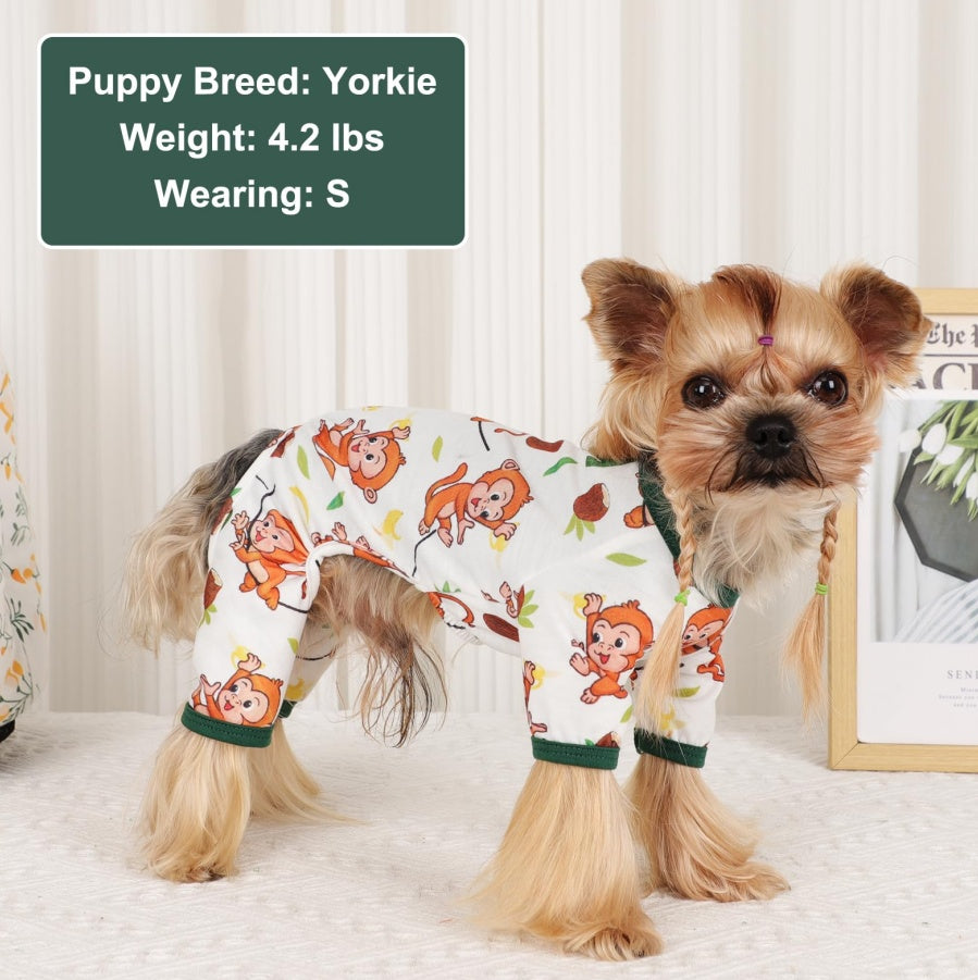Dog Pajamas - Soft Stretchy Onesie for Small Dogs