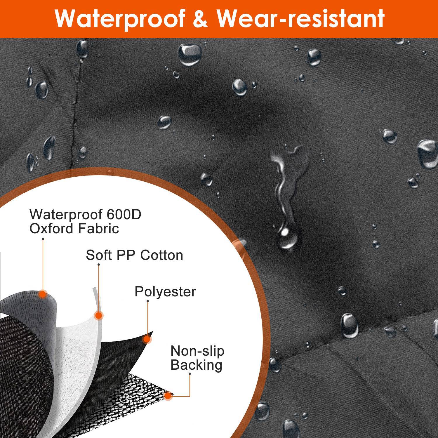 Waterproof Dog Car Seat Cover with Safety Belt